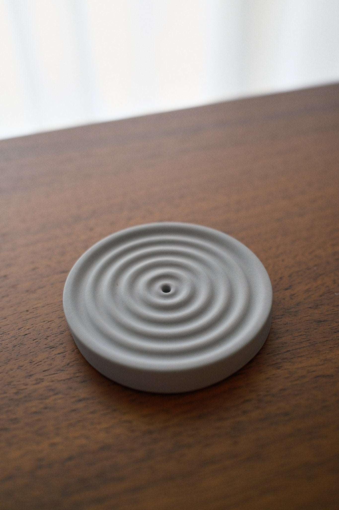Concrete Incense Holder - Ripple (Grey/White) - Image 4