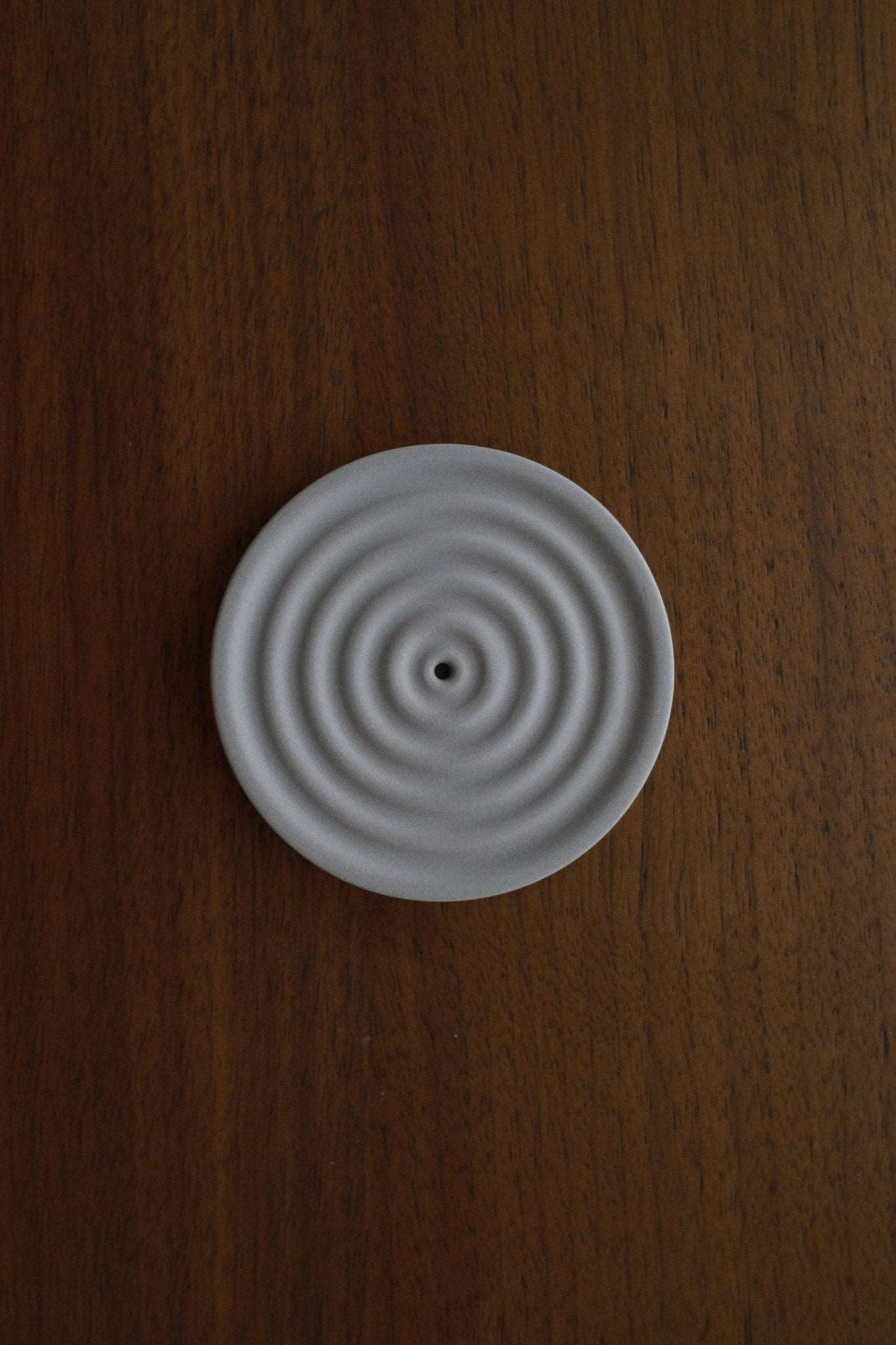 Concrete Incense Holder - Ripple (Grey/White) - Image 5